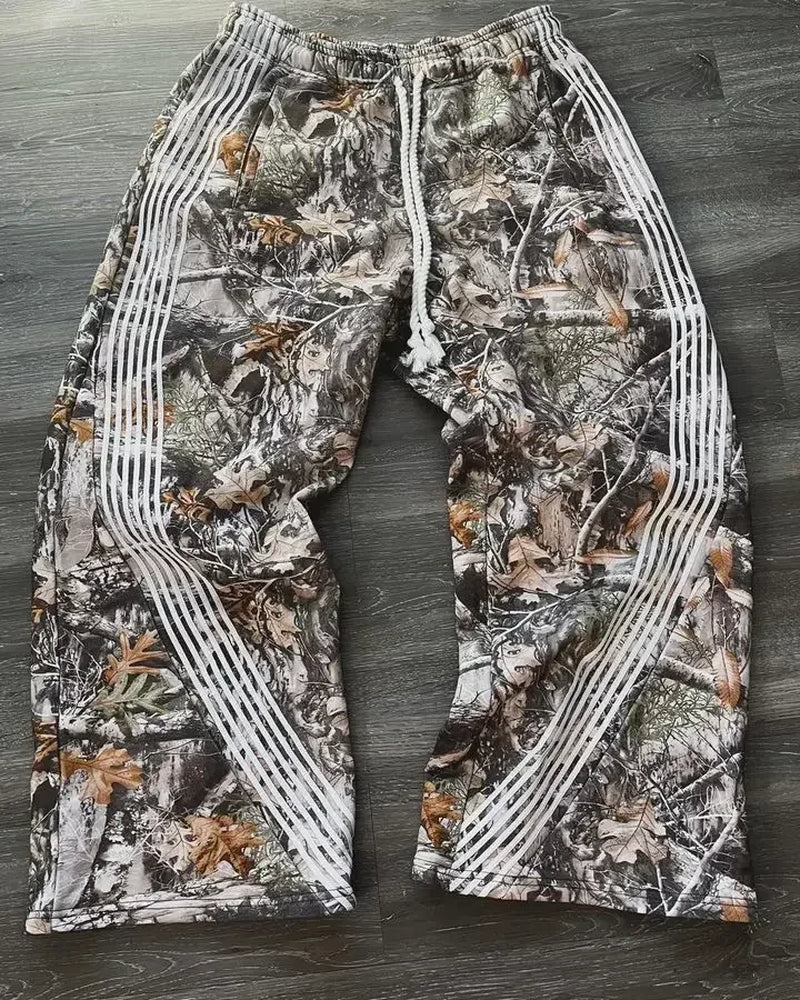 Y2K Embroidered Baggy Fit Gray Sweatpants